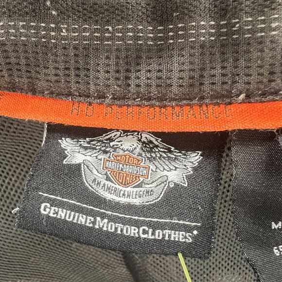 Harley Davidson Men Vented Mechanic Shirt Short Sleeve Embroidered Striped XLT - Picture 16 of 16